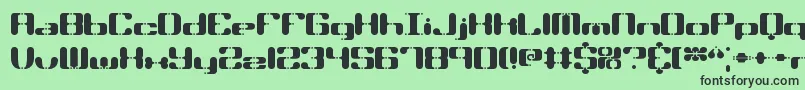 フォントSyndromeBrk – 緑の背景に黒い文字