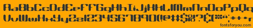 SyndromeBrk Font – Black Fonts on Orange Background