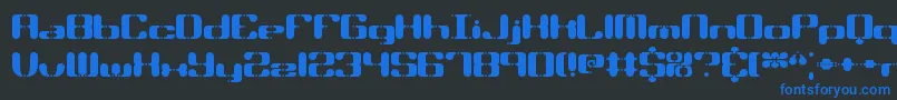 SyndromeBrk Font – Blue Fonts on Black Background