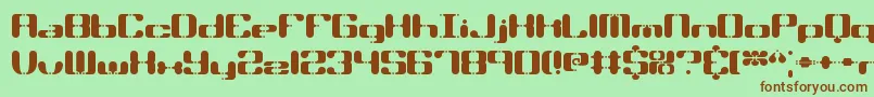 Шрифт SyndromeBrk – коричневые шрифты на зелёном фоне