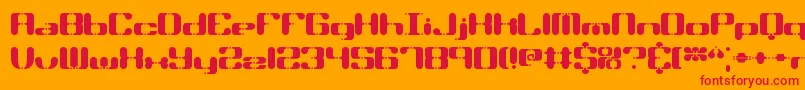 フォントSyndromeBrk – オレンジの背景に赤い文字