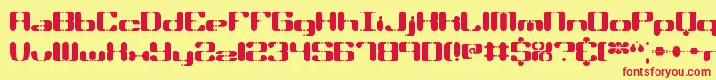 SyndromeBrk Font – Red Fonts on Yellow Background