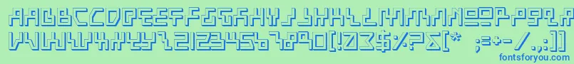 Beam3D Font – Blue Fonts on Green Background