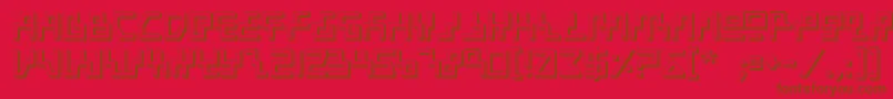 Beam3D Font – Brown Fonts on Red Background