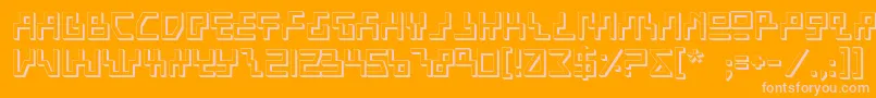 Beam3D Font – Pink Fonts on Orange Background