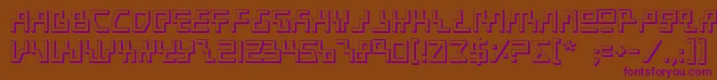 Beam3D Font – Purple Fonts on Brown Background