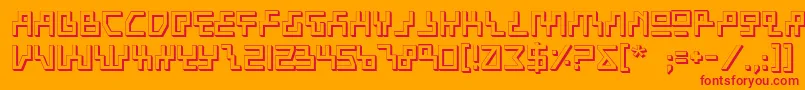 Beam3D Font – Red Fonts on Orange Background