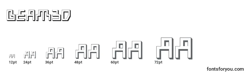Beam3D Font Sizes