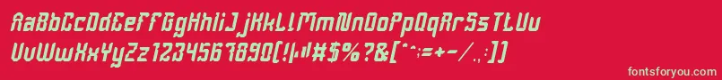 DayakShieldItalic Font – Green Fonts on Red Background