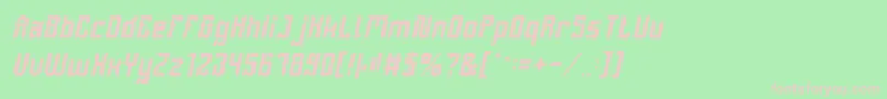 DayakShieldItalic Font – Pink Fonts on Green Background