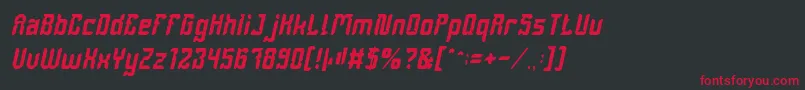 DayakShieldItalic Font – Red Fonts on Black Background