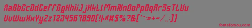 DayakShieldItalic Font – Red Fonts on Gray Background