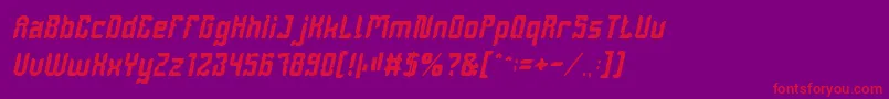 DayakShieldItalic Font – Red Fonts on Purple Background