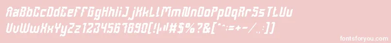 フォントDayakShieldItalic – ピンクの背景に白い文字
