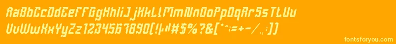 DayakShieldItalic Font – Yellow Fonts on Orange Background