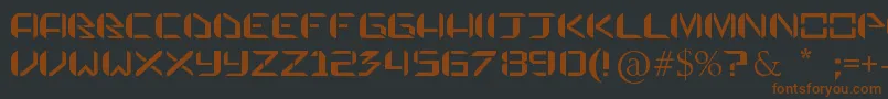 PraetorianDefianceTrueType-fontti – ruskeat fontit mustalla taustalla
