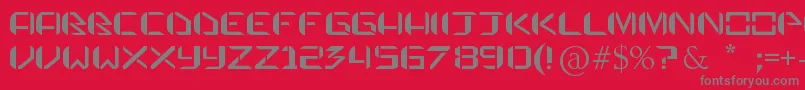 PraetorianDefianceTrueType Font – Gray Fonts on Red Background