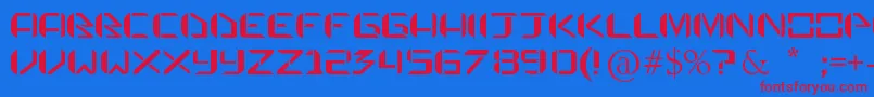 fuente PraetorianDefianceTrueType – Fuentes Rojas Sobre Fondo Azul