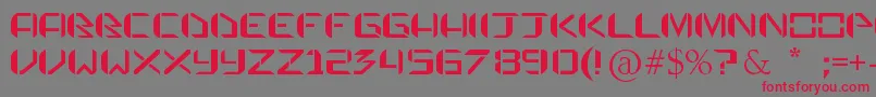 PraetorianDefianceTrueType Font – Red Fonts on Gray Background