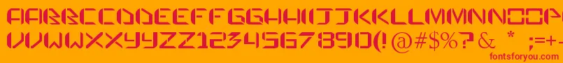 PraetorianDefianceTrueType Font – Red Fonts on Orange Background