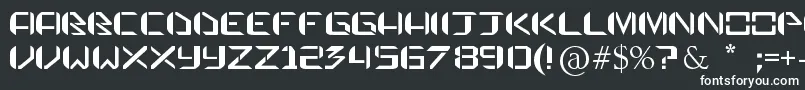 Шрифт PraetorianDefianceTrueType – белые шрифты на чёрном фоне