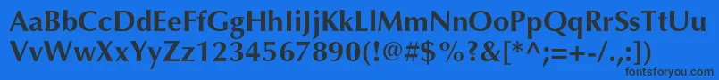 Шрифт OptimaltstdBold – чёрные шрифты на синем фоне
