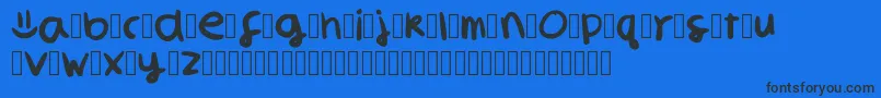 Шрифт SmilelibredemoversionaRegular – чёрные шрифты на синем фоне