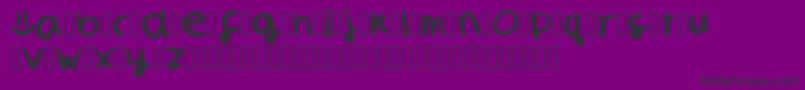 Шрифт SmilelibredemoversionaRegular – чёрные шрифты на фиолетовом фоне