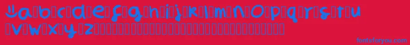 SmilelibredemoversionaRegular Font – Blue Fonts on Red Background