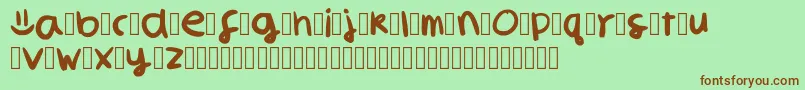 SmilelibredemoversionaRegular Font – Brown Fonts on Green Background