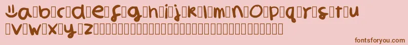 SmilelibredemoversionaRegular Font – Brown Fonts on Pink Background