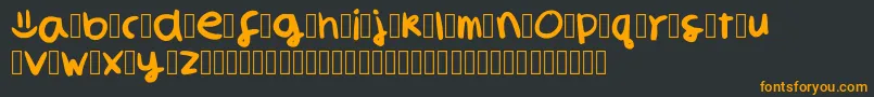 SmilelibredemoversionaRegular-Schriftart – Orangefarbene Schriften auf schwarzem Hintergrund