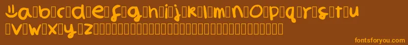 SmilelibredemoversionaRegular Font – Orange Fonts on Brown Background