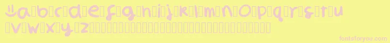 SmilelibredemoversionaRegular Font – Pink Fonts on Yellow Background