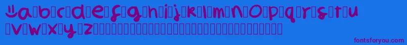 SmilelibredemoversionaRegular Font – Purple Fonts on Blue Background