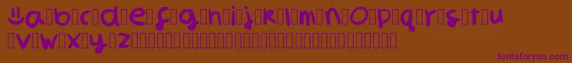 フォントSmilelibredemoversionaRegular – 紫色のフォント、茶色の背景