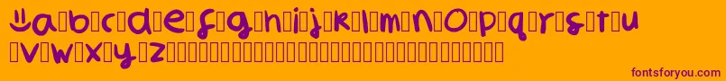 SmilelibredemoversionaRegular Font – Purple Fonts on Orange Background