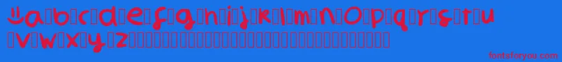 Police SmilelibredemoversionaRegular – polices rouges sur fond bleu