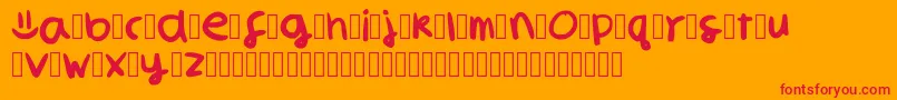 SmilelibredemoversionaRegular Font – Red Fonts on Orange Background