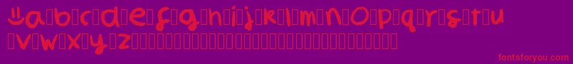 SmilelibredemoversionaRegular-fontti – punaiset fontit violetilla taustalla