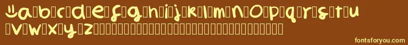SmilelibredemoversionaRegular Font – Yellow Fonts on Brown Background