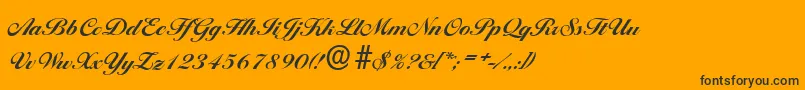 フォントBallantinesserialXboldRegular – 黒い文字のオレンジの背景