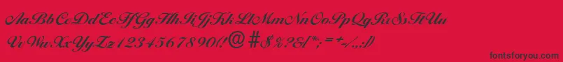Police BallantinesserialXboldRegular – polices noires sur fond rouge