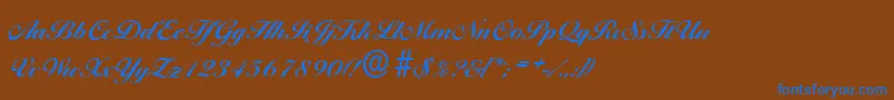 Шрифт BallantinesserialXboldRegular – синие шрифты на коричневом фоне