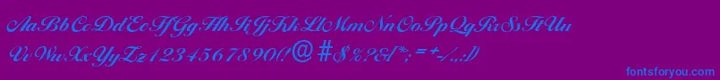Police BallantinesserialXboldRegular – polices bleues sur fond violet