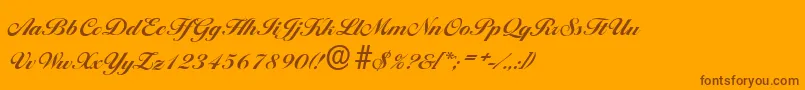 Czcionka BallantinesserialXboldRegular – brązowe czcionki na pomarańczowym tle