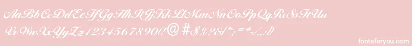 フォントBallantinesserialXboldRegular – ピンクの背景に白い文字