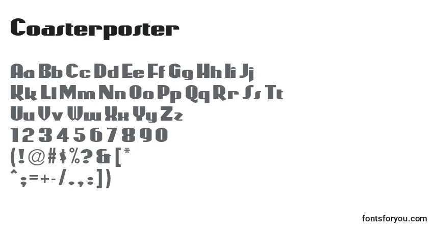 Coasterposter-fontti – aakkoset, numerot, erikoismerkit