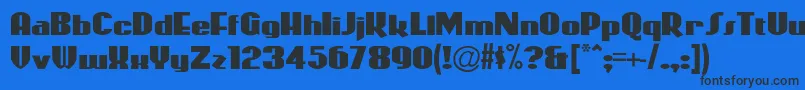 Coasterposter Font – Black Fonts on Blue Background