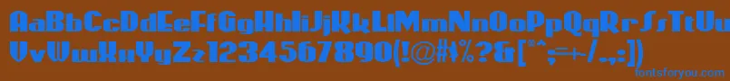 Шрифт Coasterposter – синие шрифты на коричневом фоне